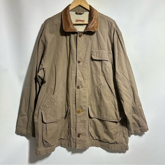 Adirondack Savile Row Chore Jacket Mens Large brown tan Field Barn Ranch Coat - Picture 1 of 8